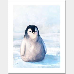 Cute Christmas Penguin Posters and Art